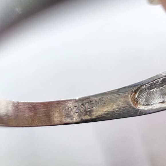 Lab Created Black Fire Opal & Sterling Silver Ring Size 6 ½ - Picture 5 of 5